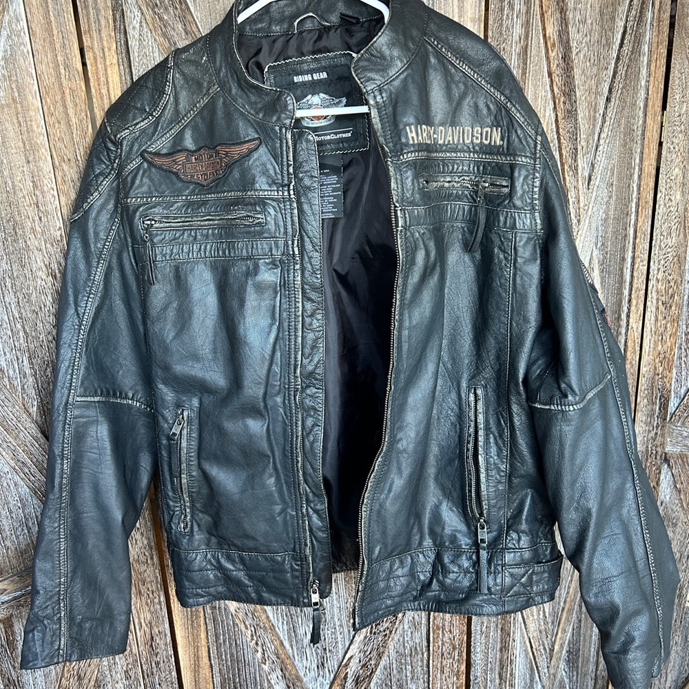 Harley-Davidson Dark Leather Bomber Jacket